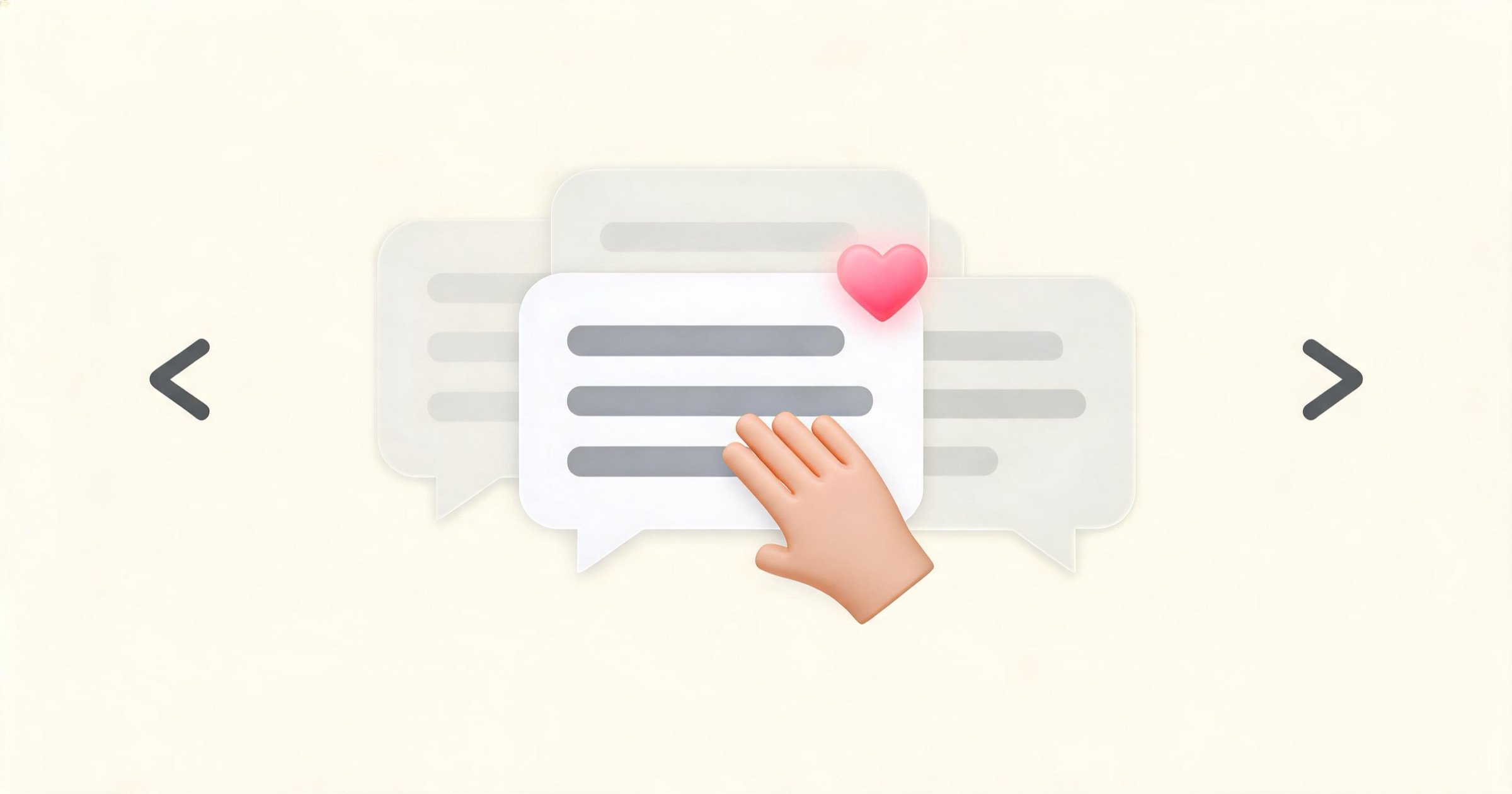 Illustration of swiping between multiple AI-generated chat responses to pick the most in-character one